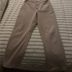 Abercrombie & Fitch Wide Leg Tan Jeans